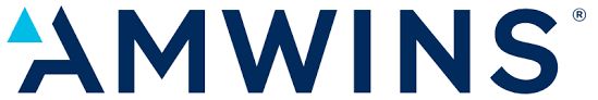 A blue and white logo for the w.